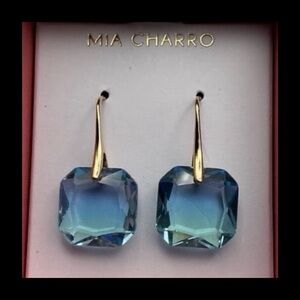 Blue Green Gemstone Earrings by Mia Charro